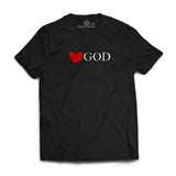 LOVE GOD black unisex Tshirt