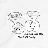 Bao Sua Bao Hai white unisex Tshirt- “The Super Blessed Hawker” series