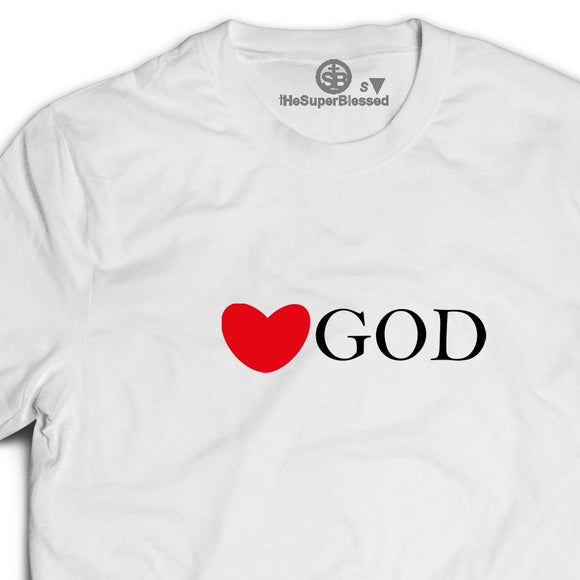 LOVE GOD white unisex Tshirt