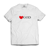 LOVE GOD white unisex Tshirt