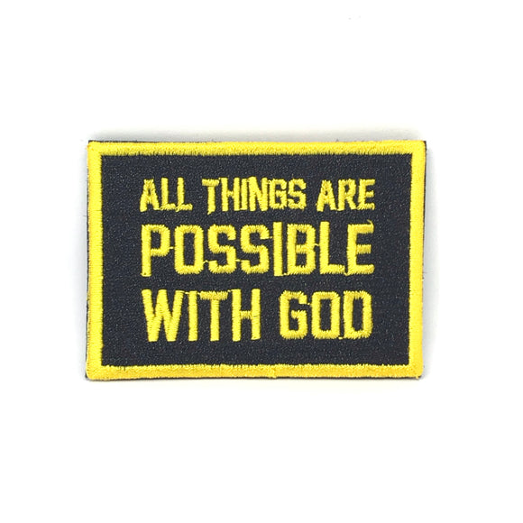 All things are Possible with God Verse-It Velcro Morale Patch