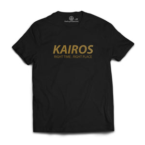 Gold KAIROS unisex Tshirt black