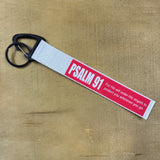 Psalm 91 White Wrist strap keychain