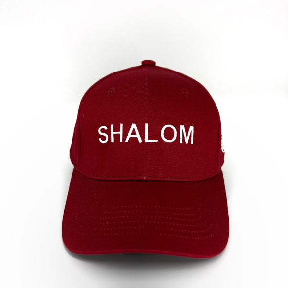 SHALOM Dark Red Cap
