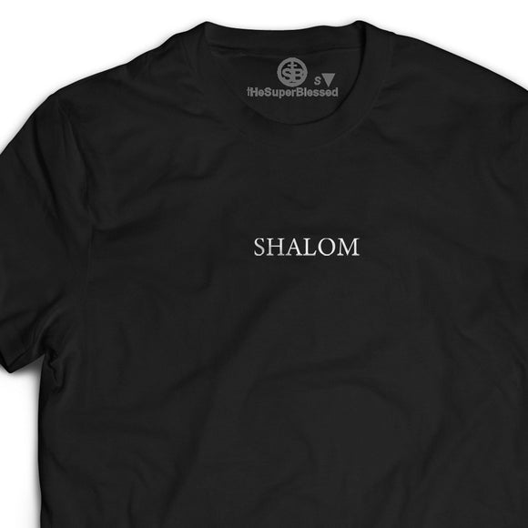 SHALOM black unisex Tshirt