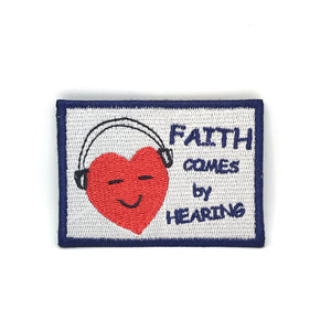 Faith comes by Hearing Verse-It Velcro Morale Patch