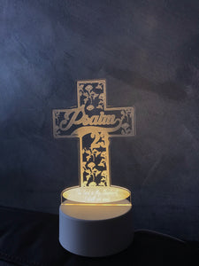 Psalm 23 Cross Acrylic night lamp