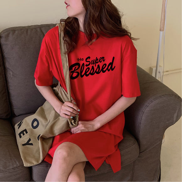 tHe Super Blessed Red Tshirt Dress