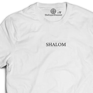 SHALOM white unisex Tshirt