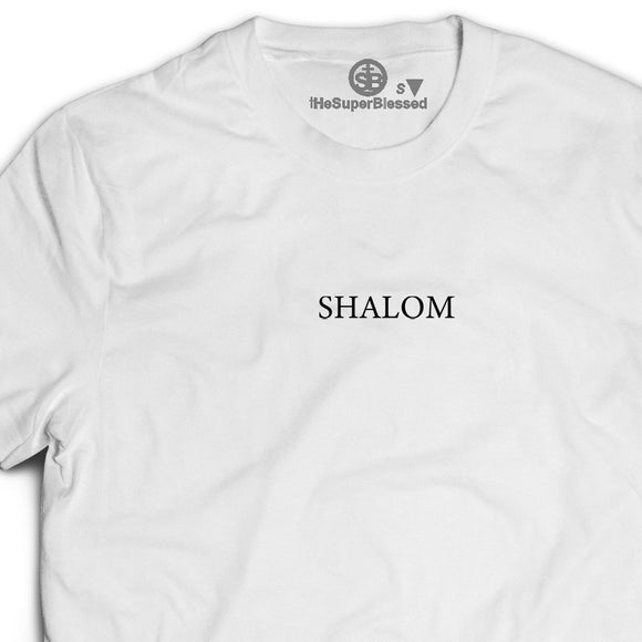 SHALOM white unisex Tshirt